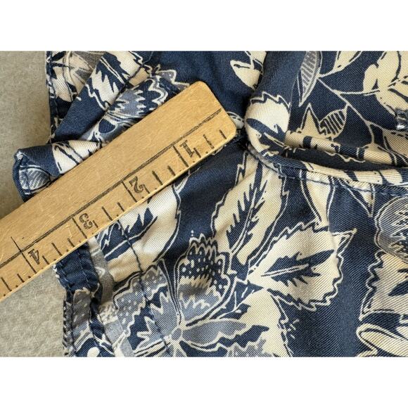 American Eagle Womens Shorts Blue Floral Pull-On Drawstring Hi Rise Size S - Picture 6 of 11